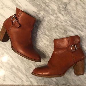 COS Madewell leather stacked heel bootie boot 39/9